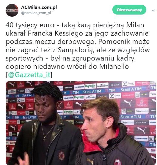 AC Milan ukarał finansowo Kessiego!